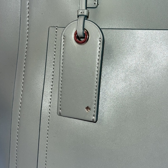 Kate Spade large pocket tote, smooth, leather, light, pist color, new - Picture 3 of 13
